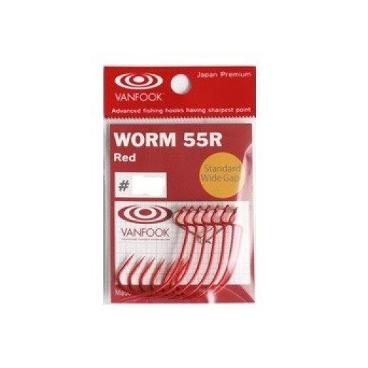 Vanfook Worm 55R Red  #1/0