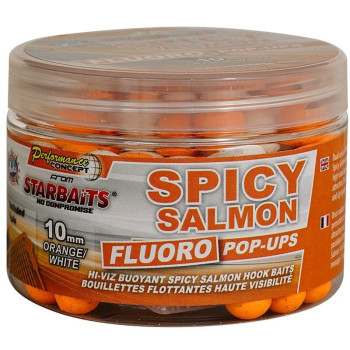 StarBaits Spicy Salmon Fluoro Pop-ups 10mm 