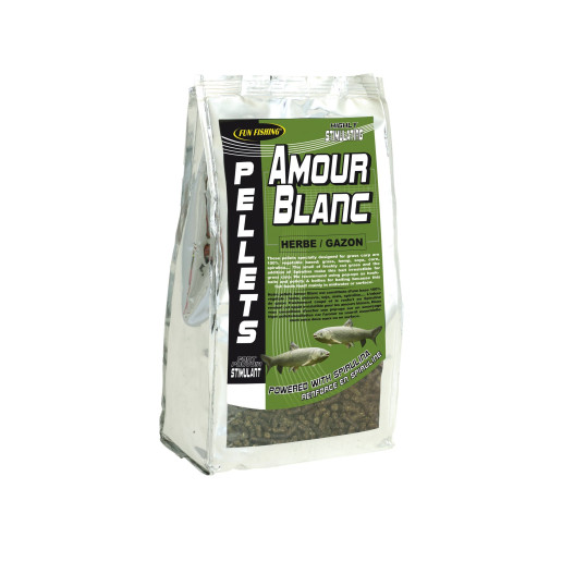 Fun Fishing Amour Blanc Herbe/Gazon Pellets 6mm 1 kg