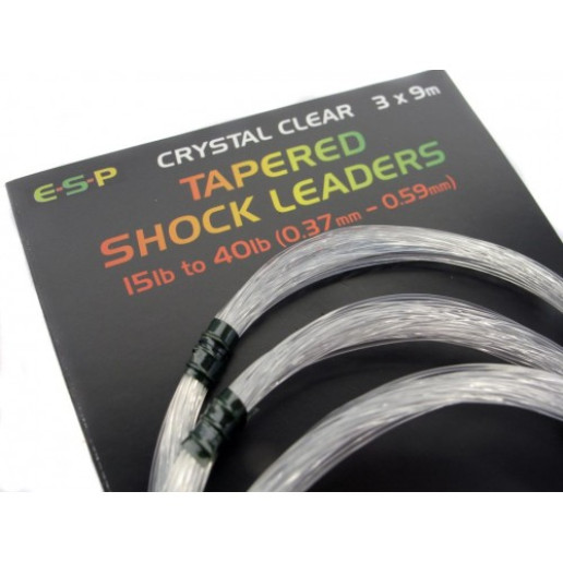 Шок-лидер ESP Taperered Shock Leader Crystal Clear 15-40 lb